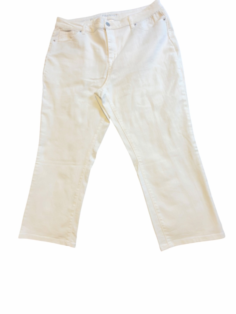 Westport Women's Straight Leg capri in White (005)